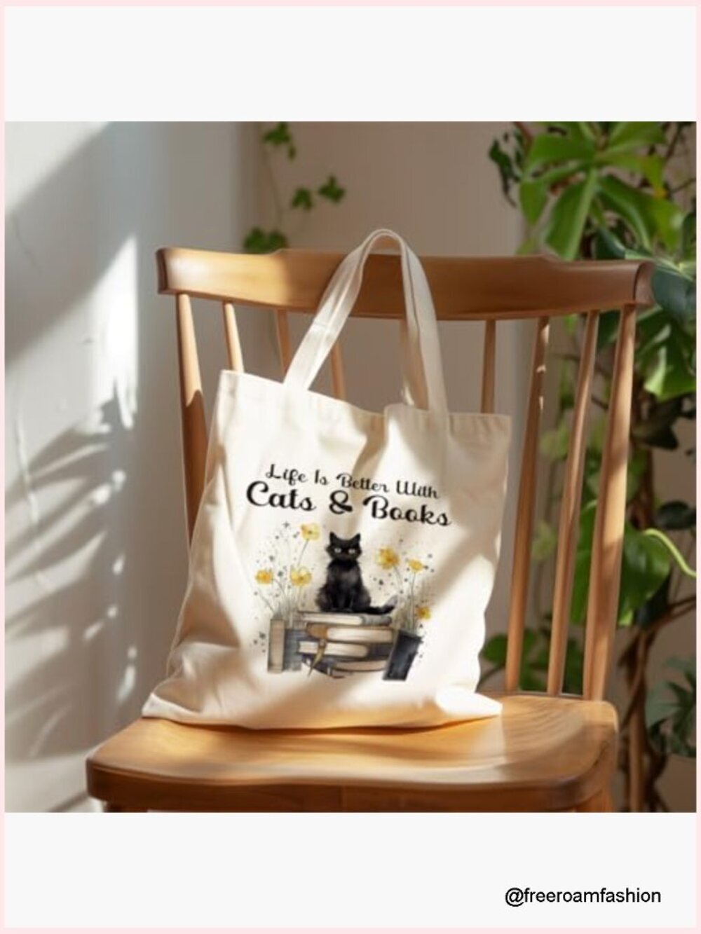 Canvas Tote Bag 11.8x15.7 Inches Reusable Shoulder Bag Book Lover Gift - Picture 6 of 6
